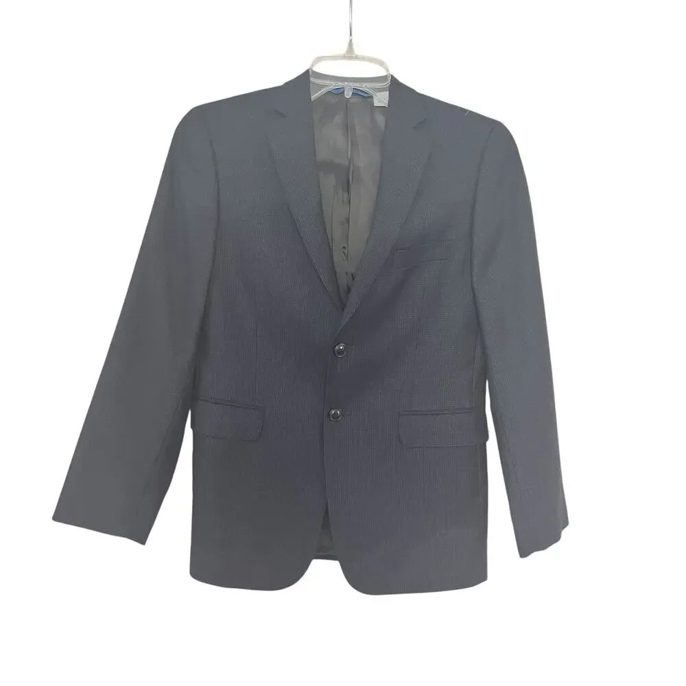 Joseph Aboud Boys Black Tweed Wool Suit Jacket - Size 12R